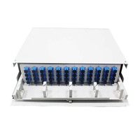 Bingkai distribusi ODF serat optik 19 inci bidang SC 48 Port