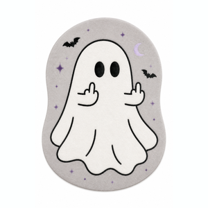 Tappeto Moderno di Halloween a Forma di Pipistrello Fantasma con Stampa Animale, in Poliestere, Realizzato a Macchina, in Finto Velluto, Insonorizzato, Antiscivolo, Medio - Product Image 2