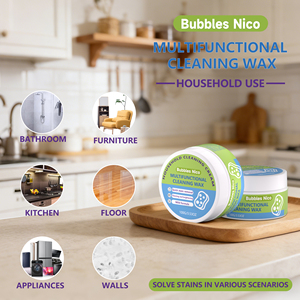 Pâte Nettoyante Dégraissante Écologique pour Graisse de Cuisinière, Saleté de Savon de Salle de Bain et Taches de Canapé, Nettoyant Domestique avec Éponge - Product Image 5