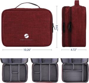 Échantillon gratuit Sac organisateur de câbles étanche pour accessoires électroniques Double couche Grand sac de rangement de câbles antichoc pour cordon - Product Image 6
