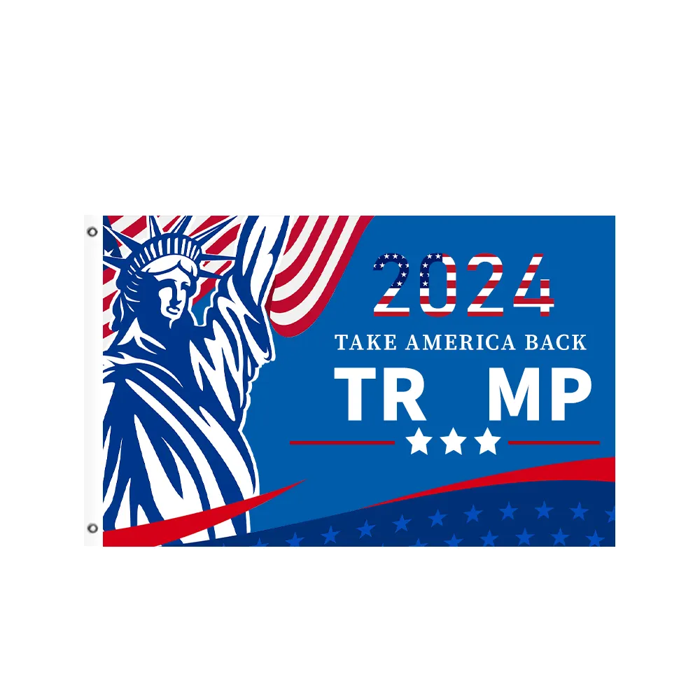 Usine 2024 USA Élection Drapeaux Personnalisé Polyester Drapeau 3x5ft Promotion Extérieure Sérigraphie Logo