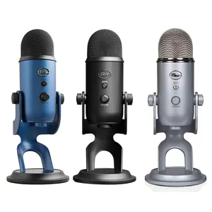 Logitech — Microphone professionnel Yeti bleu, USB multi-motifs, pour enregistrement et Streaming