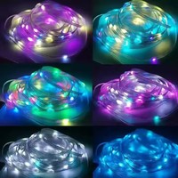 Lumières de Noël Rgb avec contrôle APP, contrôle du son, éclairage décoratif bricolage, adapté aux occasions festives, atmosphère de vacances