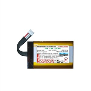 GSP903052 3.7V 1500mAh 903052 PH2.0/4P แบตเตอรี่ลิเธียมไอออนสำหรับลำโพง <span class=keywords><strong>JBL</strong></span> คลิป4 <span class=keywords><strong>Clip4</strong></span> T172 AN0402-JK0009880 - Product Image 1