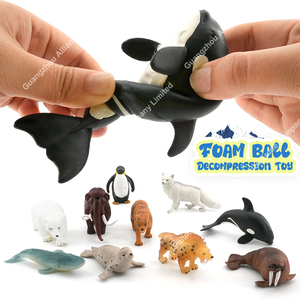 10 jouets animaux extensibles résistants au stress en TPR, garnissage en billes EPS souples, décompression, décoration de meubles, jouets pour enfants - Product Image 1