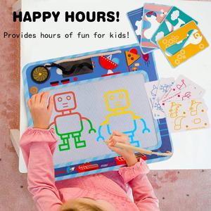Tablero de dibujo magnético para niños pequeños, Robot de pintura, juegos de garabatos, creativo, tamaño de viaje - Product Image 5
