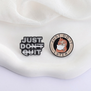 Just Do It esmalte perezoso Pin más tarde almohada Animal broche simplemente <span class=keywords><strong>no</strong></span> dejar de Metal solapa insignia - Product Image 3