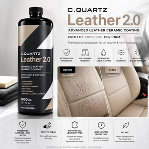 CQUARTZ LEATHER 2.0 1000ml Revêtement Céramique pour Cuir de Sièges Auto Anti-Taches Résistant à la Transfert de Teinture Hydrophobe Protection UV - Product Image 4