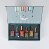 Boîte-cadeau d'emballage de papier de carton imprimé de logo personnalisé pour la stratification mate gaufrée d'huile de vernis à ongles pour l'usage cosmétique