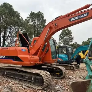 Harga Rendah 15 Ton tangan kedua Doosan DH150 ekskavator dengan kondisi baik, asli Korea digunakan ekskavator Doosan DH150 untuk dijual