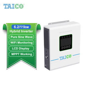 Vente chaude en UE, onduleur solaire hors réseau <span class=keywords><strong>TAICO</strong></span> 6 kW 6,2 kW, onduleur solaire 220 V, large plage d'entrée, efficacité de 94 %, onde sinusoïdale pure - Product Image 1