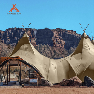 Kawagebo-Tente pyramidale tipi indien géant d'extérieur, 6 + 6m, 9 + 9m, tipi indien pour fête, glamping, mariage et événements - Product Image 5