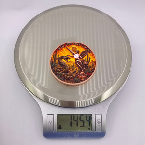 Koin Tembaga Murni 999 5Oz, Bentuk Bulat, Dua Sisi, Relief 3D Tinggi, Motif Ular Berbisa Gurun & Dewi Kemenangan - Product Image 4