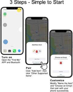 Qing Caoqing Plastic Air Tracker Tag App (Alleen Ios) Finder Tag Portemonnee Sleutels Rugzakken Bagage Vervangbare Batterij 2 Stuk - Product Image 6