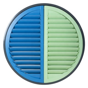 Volets de fenêtre en <span class=keywords><strong>bois</strong></span> modernes, horizontaux, ronds, à lamelles de 89 mm, peints, durables et écologiques pour l'Australie - Product Image 1