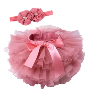 Rok tutu bayi baru lahir, dengan bunga, Balita Anak perempuan anak-anak, rok Mini gembung untuk anak perempuan 0-3 tahun