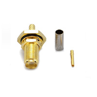 Venta caliente Sma hembra tipo de soldadura conector SMA MONTAJE DE Cable recto para Cable Micro coaxial Rg1.13