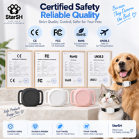 Traceur intelligent pour animaux de compagnie (chiens et chats) compatible avec Apple Find My, localisateur Bluetooth anti-perte avec collier réglable