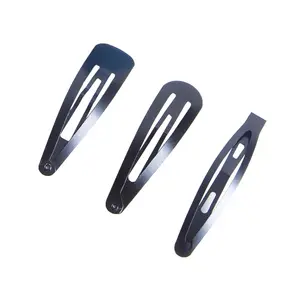 High quality wholesale black metal snap hair clips