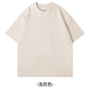 Camisetas Casuales de Moda para Mujer, 100% Algodón Tejido, 220g, Antiarrugas, Cuello Redondo, Corte Holgado, Manga Corta, Color Sólido - Product Image 2