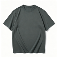 LANMORN 200 GSM T-shirts décontractés pour hommes et garçons, à manches courtes, imprimés unis, respirants, style sportif, collection Cleanfits, en promotion