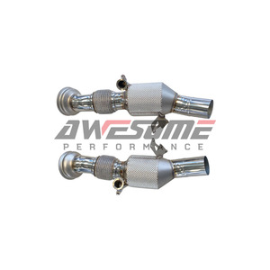 Downpipe Deportivo de Alto Flujo Personalizado con Catalizador para Ferrari 296 GTB 3.0T <span class=keywords><strong>2021</strong></span>- 100/200/300 Celdas con Protector Térmico y Tubos de Prueba - Product Image 5