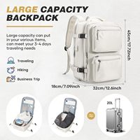 Sac à dos de compression d'air en gros avec pompe 40L, sac de voyage cabine pour hommes et femmes, fermeture éclair, portable, USB, compatible ordinateur portable 15,6 pouces