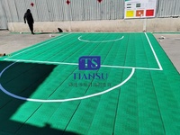 Dalles de sol modulaires en plastique TPE pour terrain de basket-ball extérieur portable
