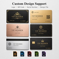 Carte de membre VIP personnalisée en métal, acier inoxydable noir et or, pour hôtel, club, salon, Tarjeta VIP, Carte Membre, OEM, en gros