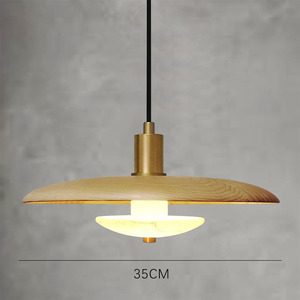 Nordic Designer Style UFO Chandelier Luxury Dining Table Lamp for <b>Tea</b> Room Bar Counter Solid Wood Marble Pendant <b>Light</b> <b>Light</b> - Product Image 2