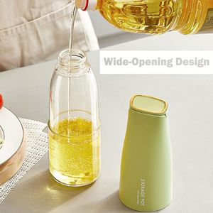 Dosificador de Aceite y Vinagre de Vidrio Transparente para Cocina, 500 ml (17 oz), Dispensador de Aceite de Oliva, Salsa de Soja y Vinagre con Sistema de Vertido Automático - Product Image 5