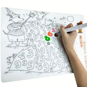 Tapete de Dibujo Cuadrado de Silicona Personalizado, Ecológico, Libre de BPA, Certificado por USSE LFGB, Moderno, para Niños, para Colorear y Pintar - Product Image 4