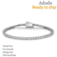Venta de Fábrica: Pulsera de Tenis de Moissanita con Certificado GRA, Oro Laminado de 14K, Sin Níquel, Sin Plomo, Tendencia VVS1 Color D, para un Estilo Exquisito