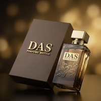 Directo de Fábrica, Botella de Perfume de Vidrio Vacía Rectangular de Color Ámbar de 100 ml, con Base Sólida, para Aceite de Oud y Attar