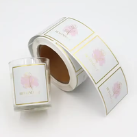 Étiquettes en vinyle holographique personnalisées YSB, imprimées, à gratter, avec logo 3D pour la maison, autocollants imperméables pour bougies et parfums
