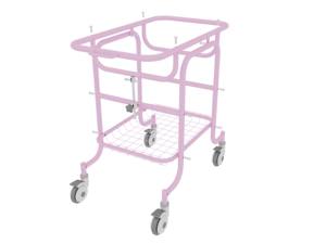 Lit médical réglable pour bébé avec 10 positions d'inclinaison et 4 roulettes, lit d'hôpital pédiatrique en plastique ABS pour usage hospitalier - Product Image 2