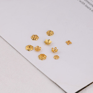 Separadores de cuentas de flor hueca chapados en oro para la fabricación de pulseras, accesorios de joyería de resina plástica 62002 - Product Image 5