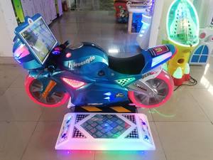 מטבע פעל רוכב לילדים ילדי פרק שעשועים רוכב חשמלי אופנוע סופר מנוע וידאו משחק מכונת עם נדנדה למכירה - Product Image 6