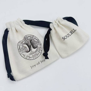 Pochette de rangement pour bijoux en toile personnalisée avec logo, écologique, réutilisable, de luxe, avec fermeture à cordon, 7*7cm, légère, accessoires cosmétiques - Product Image 3