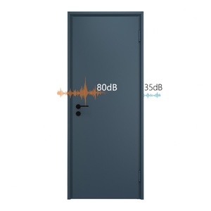 Portes intérieures en panneaux de fibres à densité moyenne (MDF) de style minimaliste, finition personnalisée, insonorisées - Product Image 1