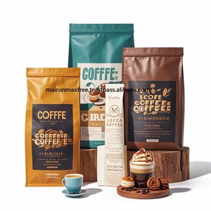 Custom Small Square Flat Bottom Coffee Bag Laminated Aluminum Zipper Pouch Ziplock Valve Blank Print for Food Milk Packaging - Product Image 3