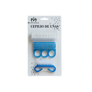 Cepillo De Unas Nail Brush 3Pc Set With Suction Cup For Manicure Care - Product Image 2