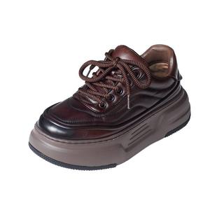 Zapatos de Plataforma con Cordones Hechos a Mano en Cuero Genuino Estilo Británico para Mujer, Novedad de Otoño - Product Image 5