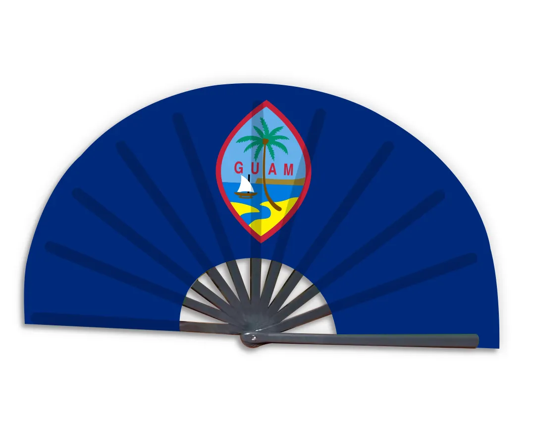 Hot Ontwerp Guam Vlag Bamboe Kong Fu Fan Voor Evenementen Souvenirs Gift