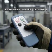 Control Remoto Inalámbrico Industrial LCC SAGA L4 de 4 Botones y Velocidad Única para Bombas Hidráulicas, Válvulas, Grúas, Cabrestantes, Engranajes de Fábrica