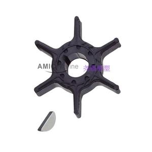 ใบพัดปั๊มน้ำแบบคลอโรพรีนรับเบอร์ รุ่น 63V-44352-01 และกุญแจสำหรับมอเตอร์เรือยามาฮ่า หมายเลขอะไหล่ 17IY005K ยี่ห้อ FRIEND - Product Image 2