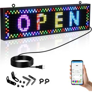 Pantalla LED P10 para exteriores, impermeable, programable por WiFi, cartel publicitario digital con texto estático. - Product Image 1