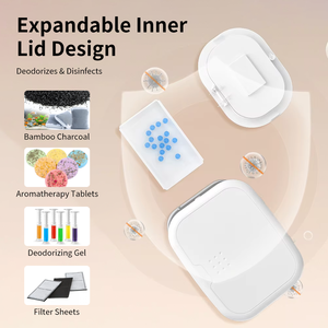 OKKPETS Sistema di Smaltimento Rifiuti per Lettiera Gatti 16L, per Lettiera, Rifiuti di Cani e Pannolini, Contenitore per Rifiuti di Lettiera, Bidone per Animali Domestici - Product Image 6