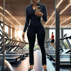 Survêtements ajustés en molleton bouclette 380 g/m² extensible dans les quatre sens, avec impression puff de haute qualité, personnalisables en Spandex/Polyester - Product Image 2