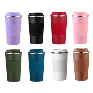 Custom Logo 380/510ml Eco-friendly Double Walled Stainless Steel Travel Coffee Mug Vacuum Insulated Reusable Coffee Tumbler Cup